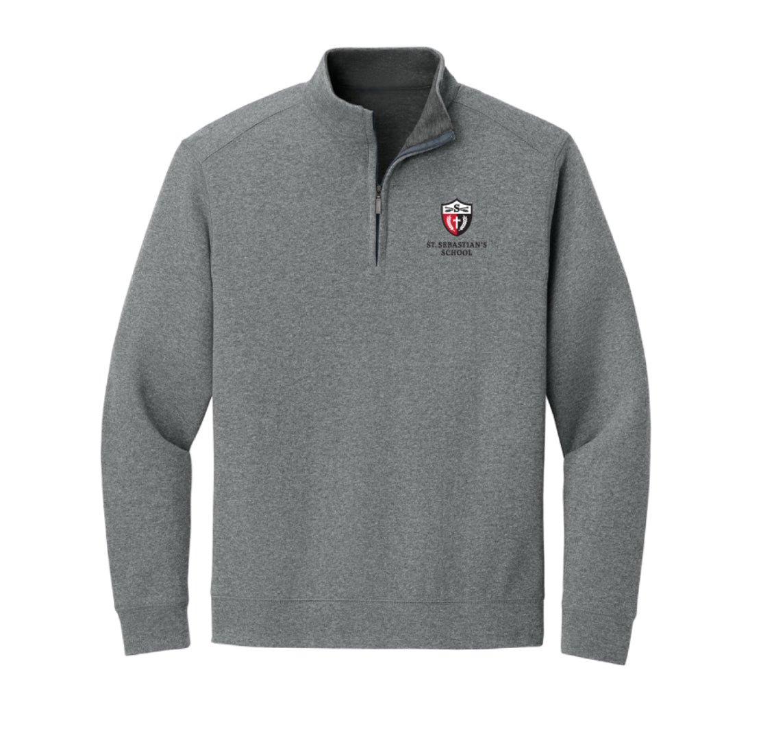 1/4 Zip-Interlock-ES Sports-Heather Grey