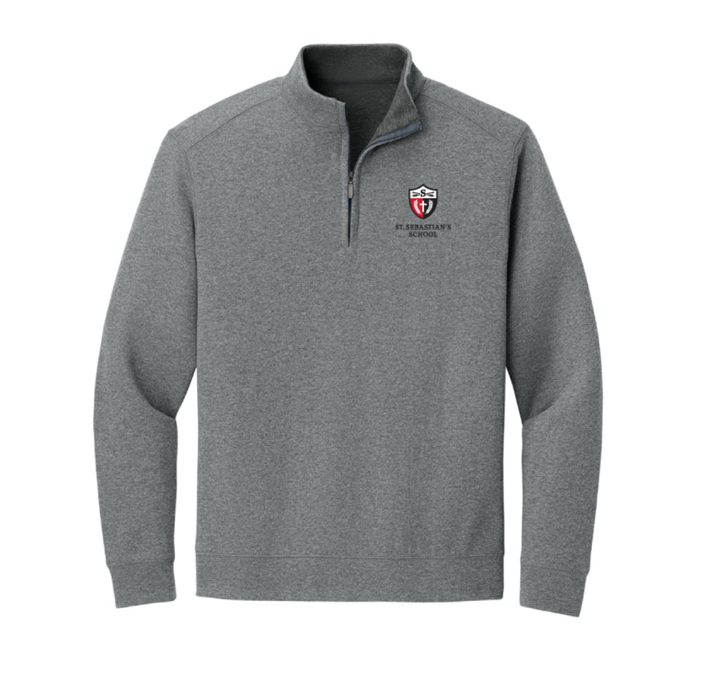 1/4 Zip-Interlock-ES Sports-Heather Grey