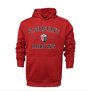Youth-Hoodie-Perf Poly-ES-Red