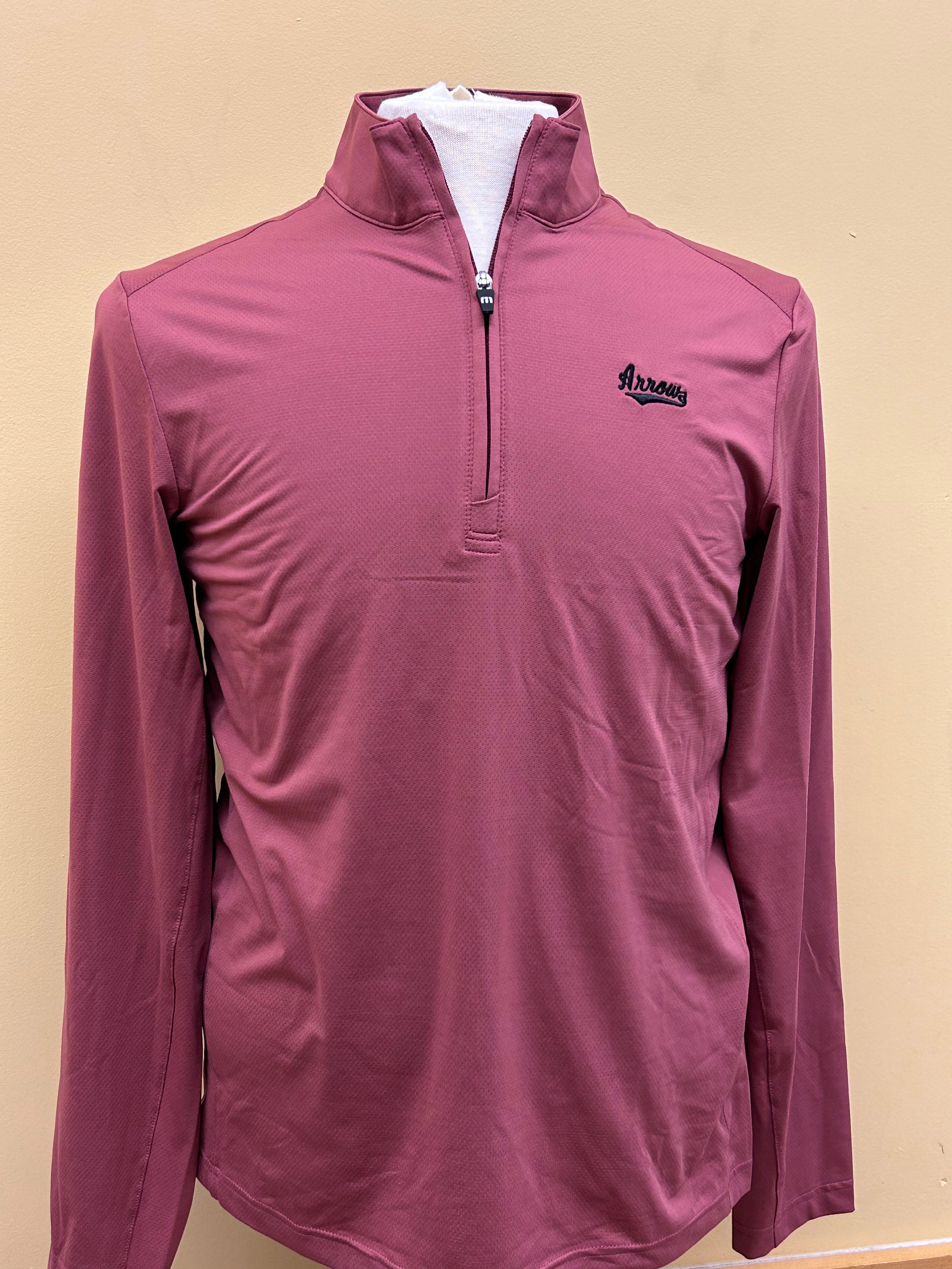 1/4 Zip-Heater Pro-Travis Matthew-Roan Rouge