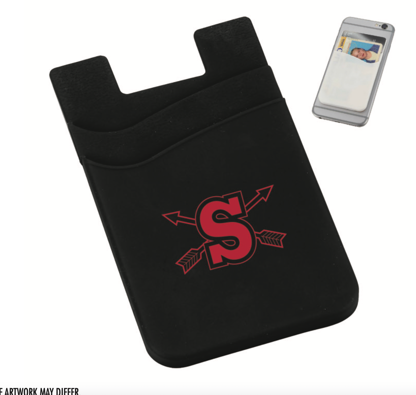 Wallet - Silicone Phone Pocket - Black