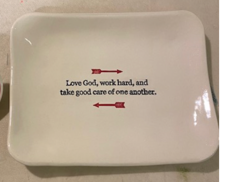 Handmade Logo Dish-Zinna Designs - Love God