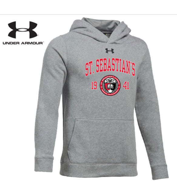 Hoodie - Under Armour Hooded - Grey - 1941